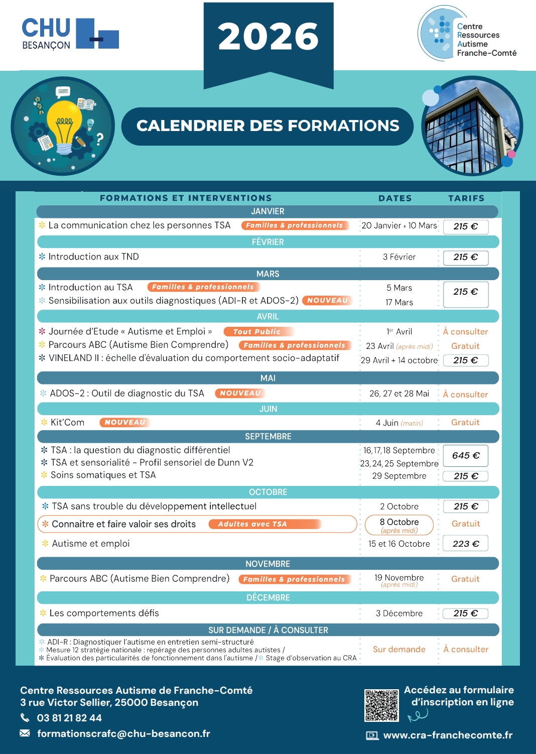 Vous êtes un professionnel/établissement - 2026 - CRA Franche-Comté